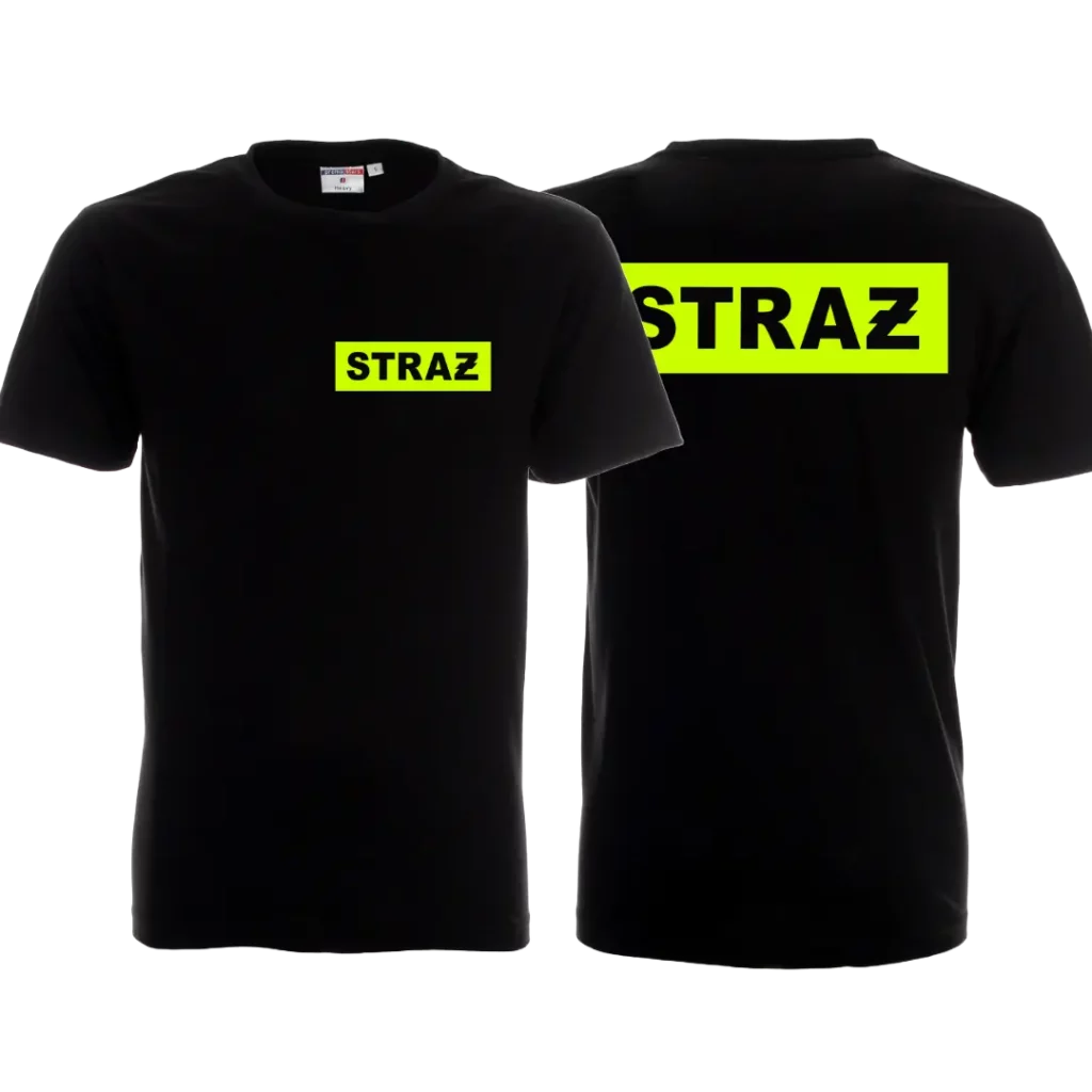 nacotokomu 14 Nacotokomu Koszulka STRAŻ czarna fluo nadruk Nacotokomu Opole - koszulka dla strażaka wzór 2