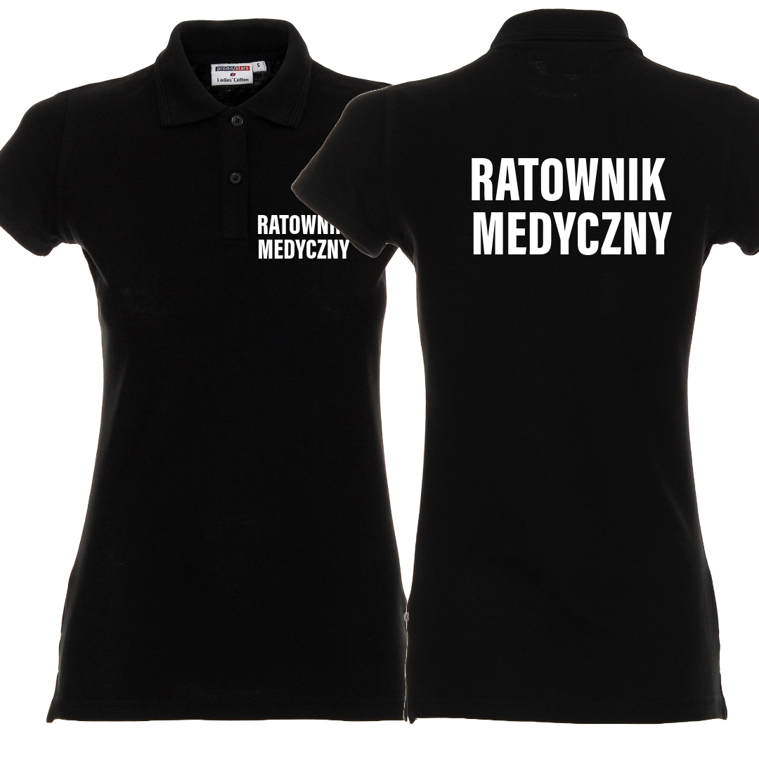 Koszulka damska Ratownik Medyczny polo 2 Nacotokomu Koszulka damska Ratownik Medyczny polo czarna-dla-zrm-ratownikow-nacotokomu-opole.webp