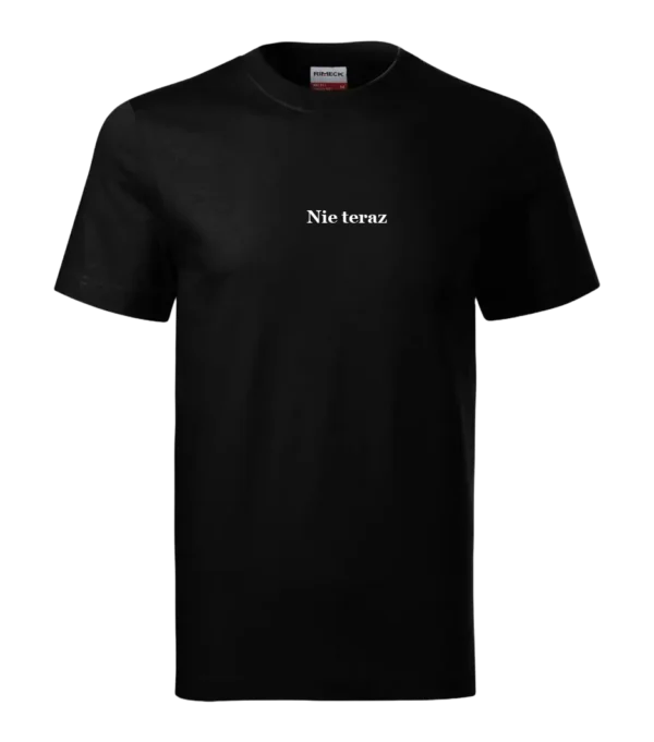 Nie teraz-czarna-nacotokomu-koszulki-z-nadrukiem